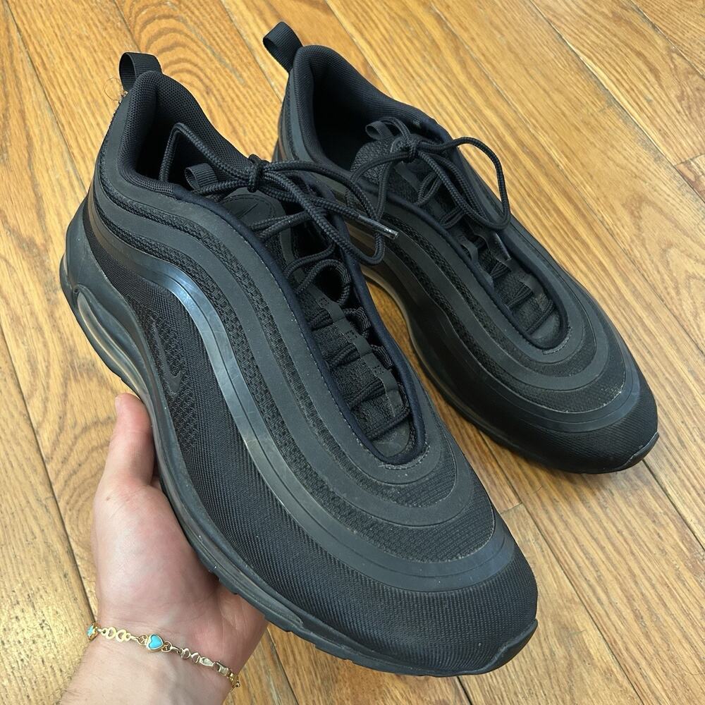 Nike Air Max 97 Ultra 17 SE Triple Black 918356-002 Sneakers Shoes Size 11.5